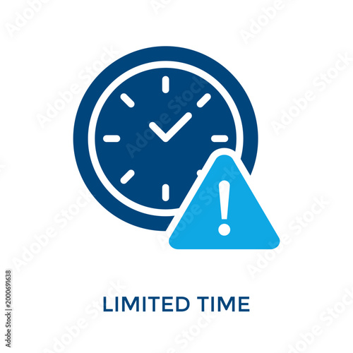 Limited Time Icon Dual Tone Style. Vector Illustration For Graphic Design
