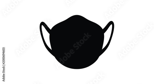 face mask silhouette on white background high quality professional detailed modern elegant stylish clean crisp vibrant colorful digital creative innovative