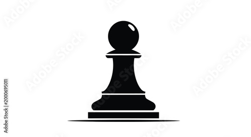 chess pawn silhouette on white background high quality professional detailed modern elegant stylish clean crisp vibrant colorful digital creative innovative