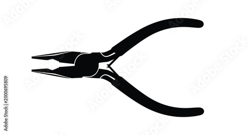 pliers silhouette on white background high quality professional detailed modern elegant stylish clean crisp vibrant colorful digital creative innovative contemporary