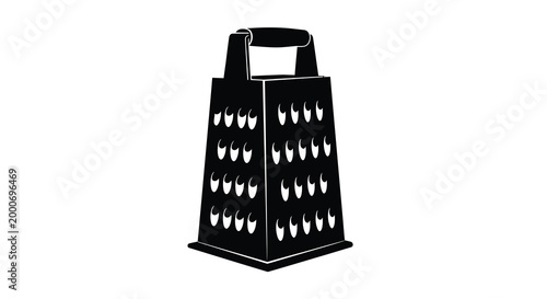 grater silhouette with handle on white background high quality professional detailed modern elegant stylish clean crisp vibrant colorful digital creative