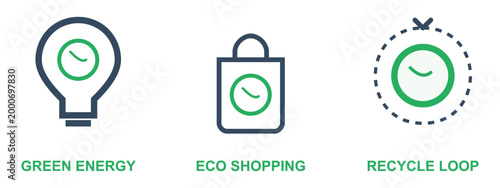 World environment day eco friendly icons for sustainable living green initiatives