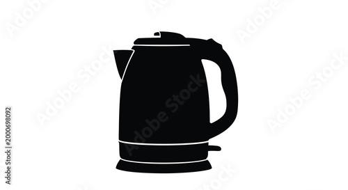 electric kettle silhouette on white background high quality professional detailed modern elegant stylish clean crisp vibrant colorful digital creative innovative
