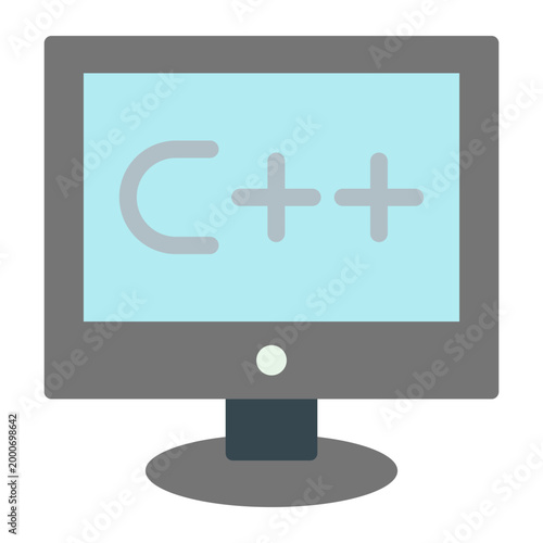 C++ Vector Flat Icon Design