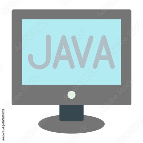 Java Vector Flat Icon Design
