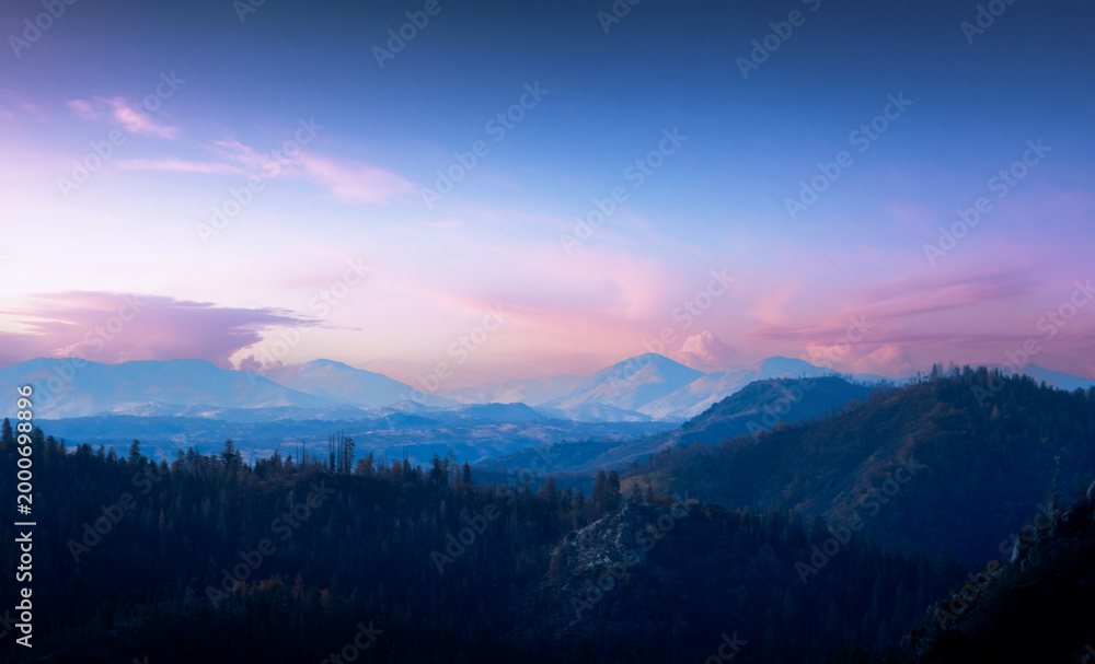 Obraz premium sunset in the mountains,California