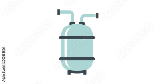 Industrial Air Compressor Tank Icon Vector Illustration