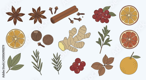 Aromatic Spices and Citrus Fruits for Culinary Delights.