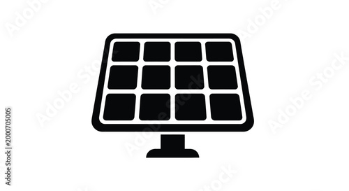  solar panel icon in black and white isolated on white background high quality professional detailed modern elegant stylish clean crisp
