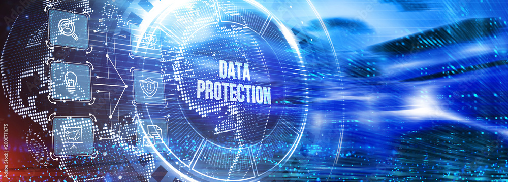 Obraz premium Cyber security data protection business technology privacy concept. 3d illustration