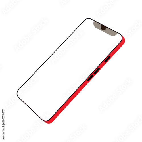 Smartphone Mockup with Blank Screen Minimal Design