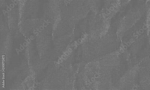 Halftone Dark Grey Creased paper Surface Background. Realistic Wrinkled Paper Sheet Surface.
