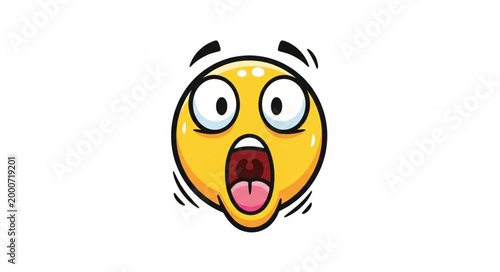 Shocked Emoji Face Expressing Extreme Surprise and Fear.