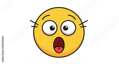 Shocked Emoji Face with Wide Eyes and Open Mouth.