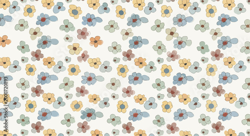 Photos Hand-painted floral motifs bringing a gentle and soothing visual texture