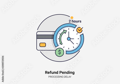 Refund pending processing delay icon.