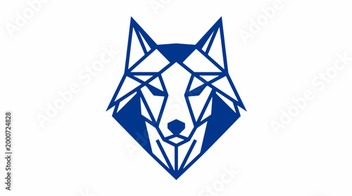 Geometric fox head logo for technology based company