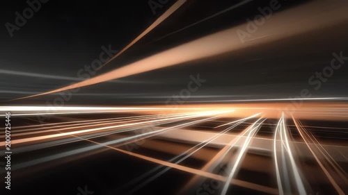 Moving Light streaks in dark night sky