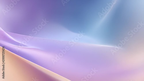 Abstract Color Waves Flowing Across Soft Surfaces in Gentle Blur