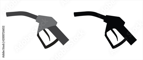 Fuel Pump Nozzle Icon Set – Gasoline, Petrol Dispenser & Refueling Vector Collection