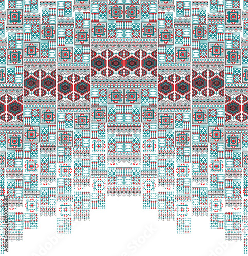 PrintNew Kalam kari Magical seamless pattern with design elements. Sawoar cotton 3pics Design