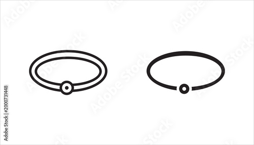 bracelet icon set, with a white background