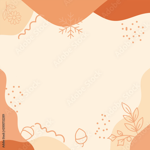 Seasonal Organic Shapes Background Illustration