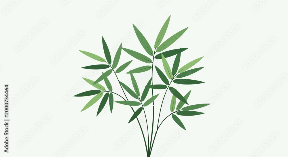 Fototapeta premium A minimalist illustration of a bamboo plant