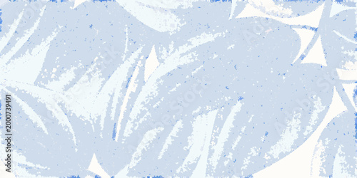 delicate botanical pattern with textured leaves in soft blue high quality professional detailed modern elegant