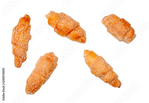 Fresh croissant isolated on a white background
