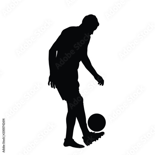 football player silhouette, vector illustration.