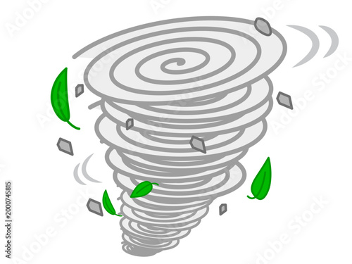 	台風のイラスト素材4