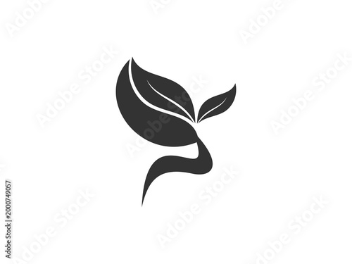 black leaf icon