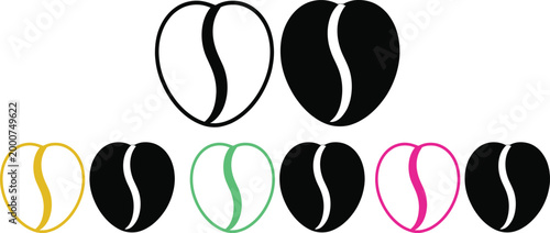 Visual representation of circular shapes with varying color and division styles