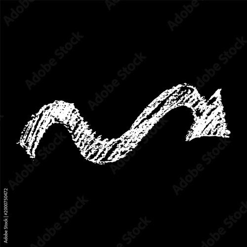 Wave Crayon Hand Drawn Arrow