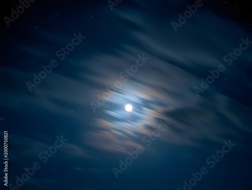 Moonlight Cloudy Night Sky Background