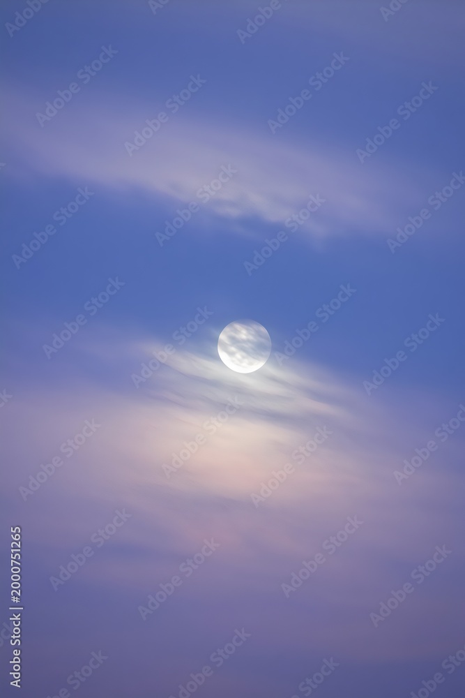 Obraz premium Moonlight Cloudy Night Sky Background