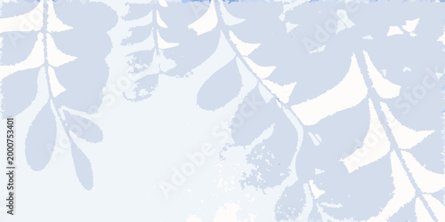 soft arrangement of blue leaves using stippling technique high quality professional detailed modern elegant stylish