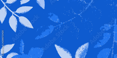 textured leaf silhouettes on blue background high quality professional detailed modern elegant stylish clean crisp