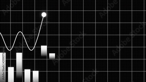 Modern Stock Market Chart Animation with Dynamic Trend Line