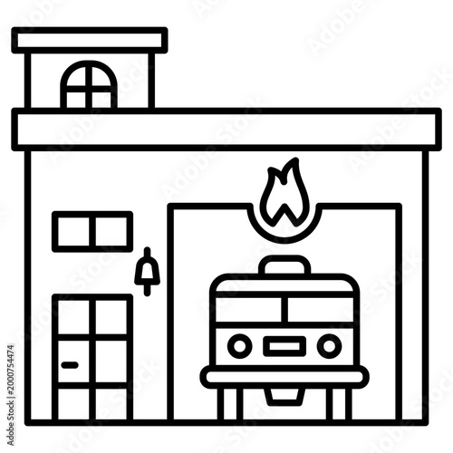building vector sketch icon