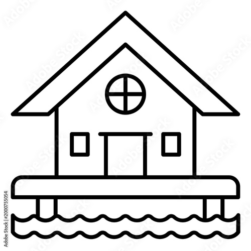 building vector sketch icon