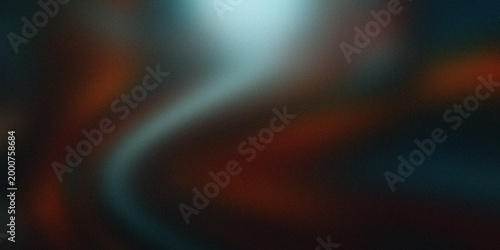 Photos Abstract grain texture with flowing blue and orange light shapes creating cinematic ambient atmosphere for modern background