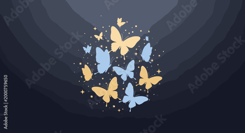 A modern dark blue gradient background evoking calmness and stability. Ideal for website design, promotional materials, and creating a sense of sereni