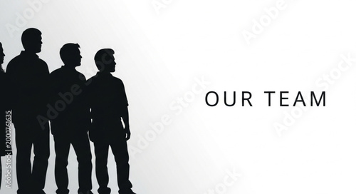 Silhouette of Business Team Standing.