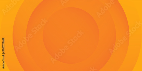 Abstract 3D circle papercut layer orange background with glitters decoration