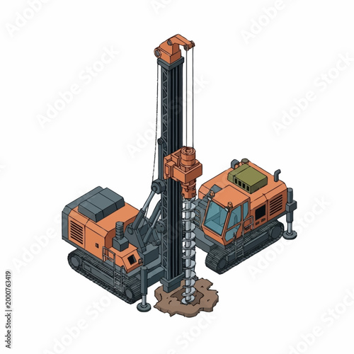 Heavy Duty Drilling Rig Machine for Construction and Mining Operations.