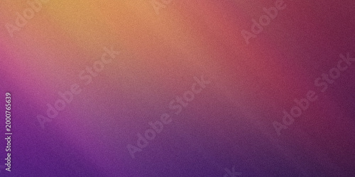 Tableau sur toile Abstract image showcasing a soft diagonal gradient from golden yellow to deep purple with a fine grainy texture
