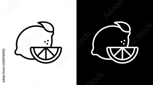 Lemon White Icon Set Design