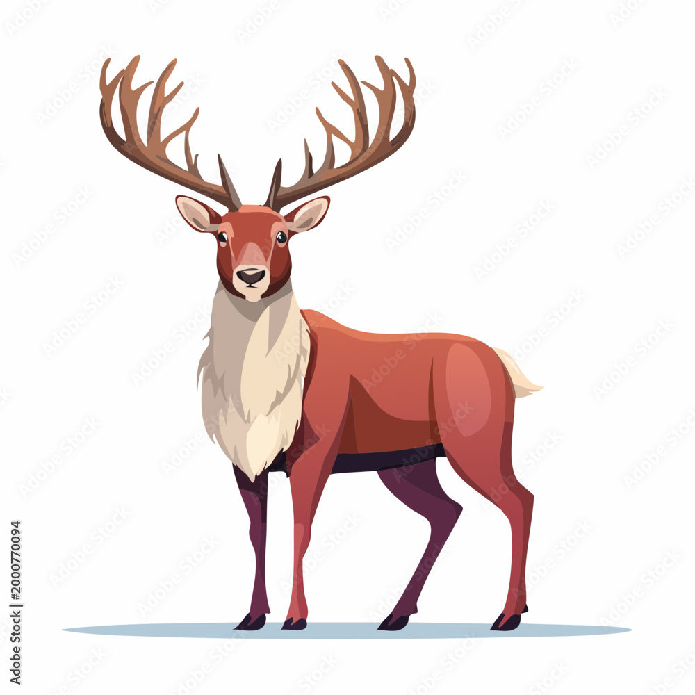 Φωτογραφία Cartoon illustration of a reindeer standing.